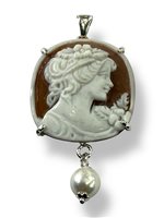 Pendente Mandile 1922 Donna Cammei  in Argento Conchiglia 2MCICM28 - 2MCICM28